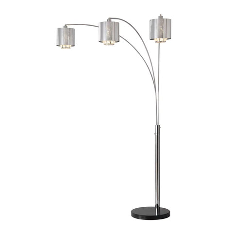 Marilyn 3 Light Arc Floor Lamp Floor Lamp NOVA of California Chrome  