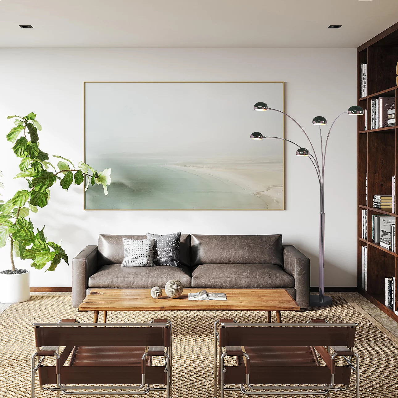 Mushroom 5 Light Arc Floor Lamp Floor Lamp NOVA of California   