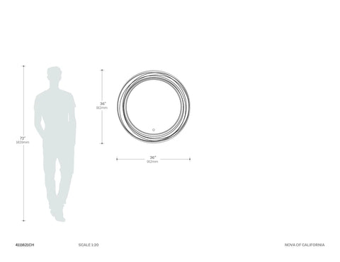 Round Backlit LED - Wall Mirror Wall Mirror NOVA of California   