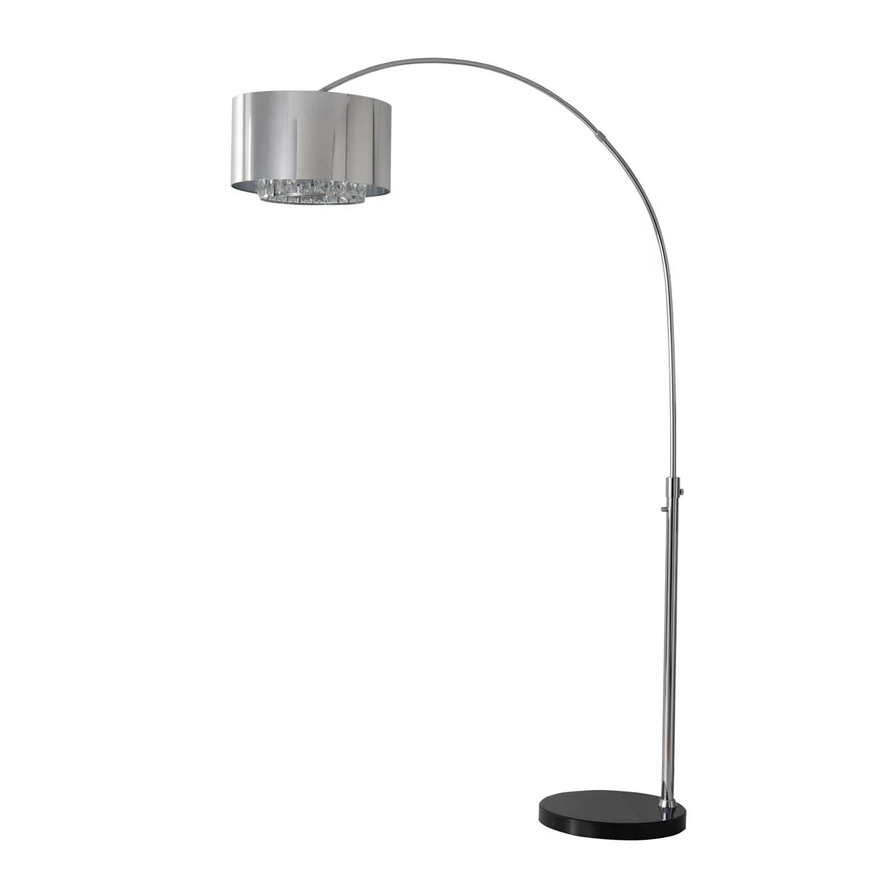 Marilyn 1 Light Arc Floor Lamp Floor Lamp NOVA of California Chrome  