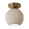 Moraga Bone Porcelain - Semi Flush Mount Flushmount NOVA of California   