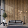 Natural Mica 3 Light Arc Charcoal Gray Wood - Floor Lamp Floor Lamp NOVA of California   
