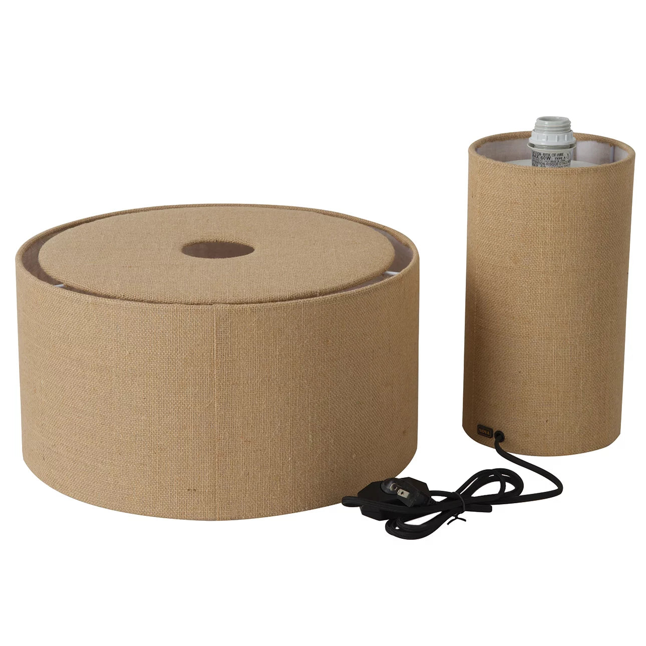 Moonlight Woven Burlap - Table Lamp Table Lamps NOVA of California   