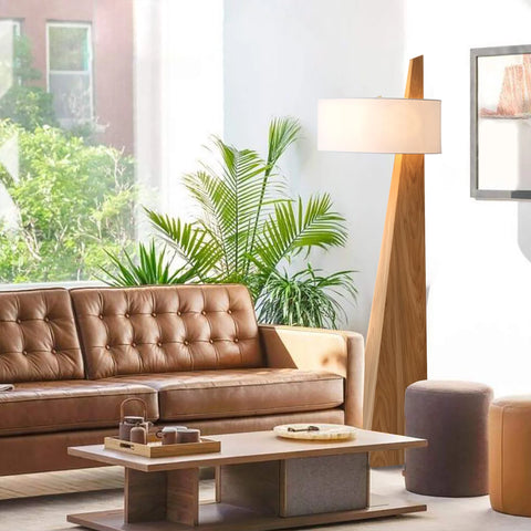 Obelisk Natural Ash Wood - Floor Lamp Floor Lamp NOVA of California   