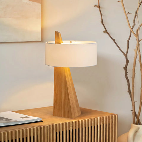 Obelisk Natural Ash Wood - Table Lamp Table Lamps NOVA of California   