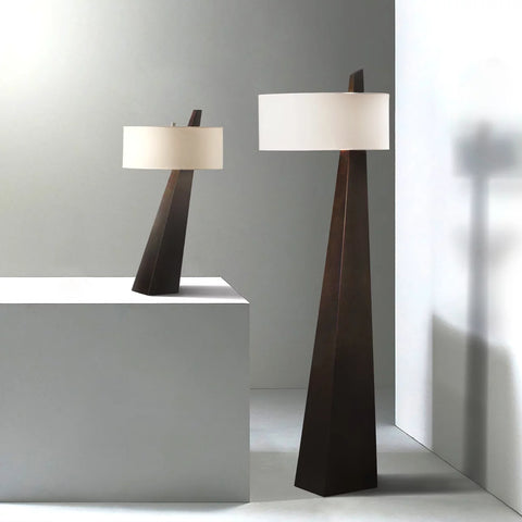 Obelisk Chestnut Wood - Floor Lamp Floor Lamp NOVA of California   