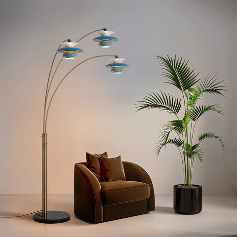 Palm Springs 3 Light Arc Floor Lamp Floor Lamp NOVA of California   