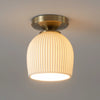Petaluma Bone Porcelain - Semi Flush Mount Flushmount NOVA of California   