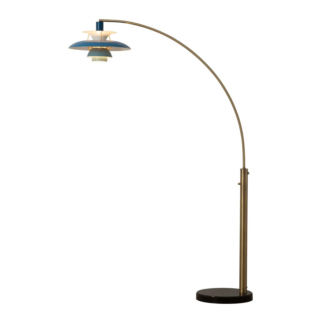 Palm Springs 1 Light Arc Floor Lamp Floor Lamp NOVA of California Blue  