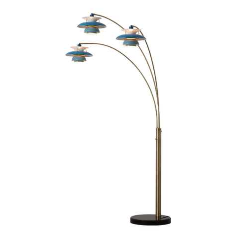 Palm Springs 3 Light Arc Floor Lamp Floor Lamp NOVA of California   