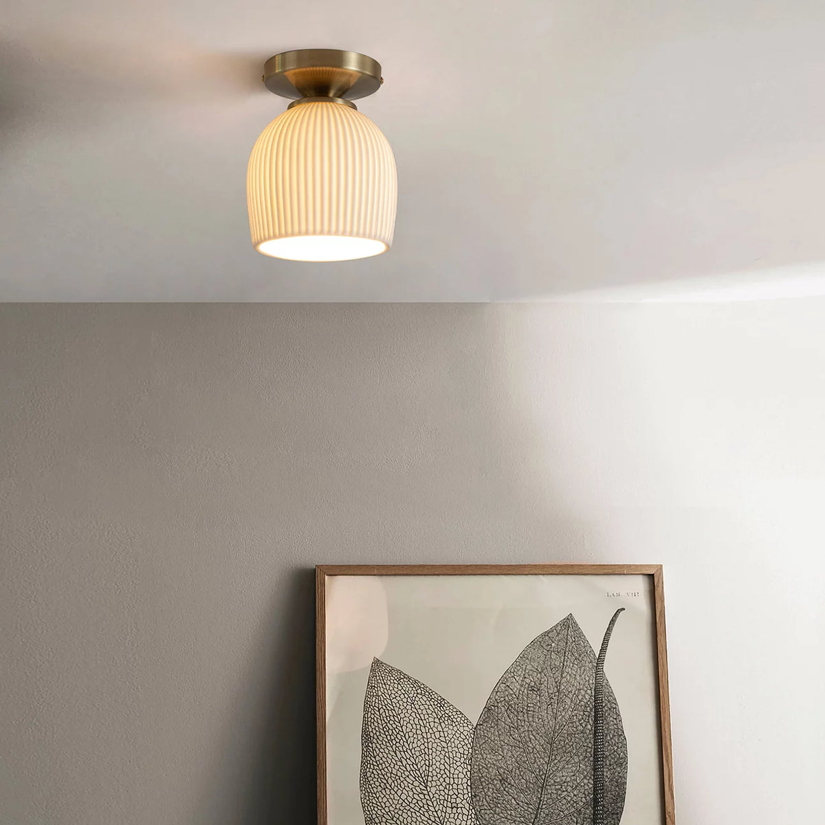 Petaluma Bone Porcelain - Semi Flush Mount Flushmount NOVA of California   