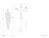 Palm Springs 3 Light Arc Floor Lamp Floor Lamp NOVA of California   