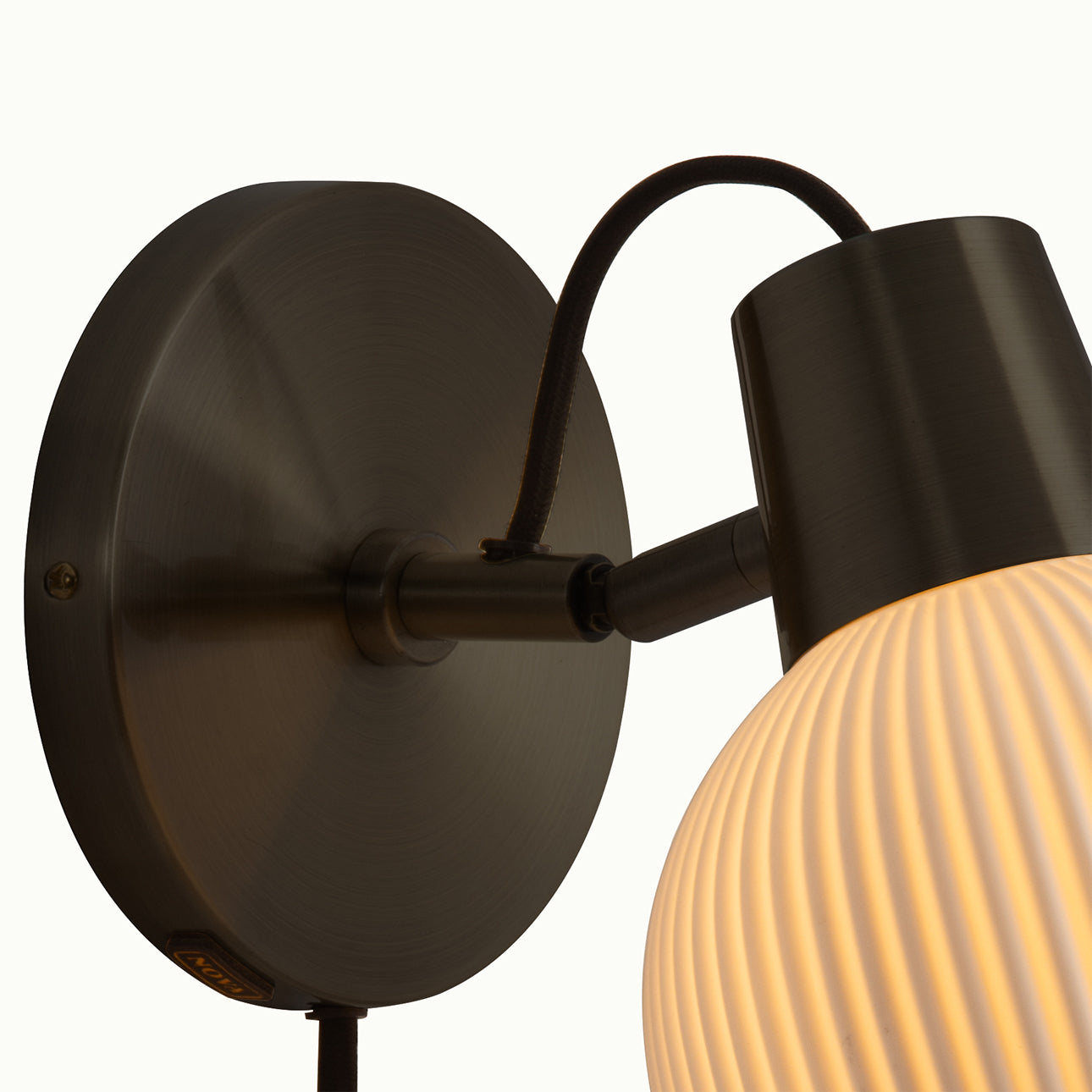 Petaluma Bone Porcelain Wall Sconce – Matte Black Wall Sconce NOVA of California   