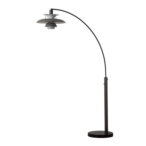 Palm Springs 1 Light Arc Floor Lamp Floor Lamp NOVA of California Gray  