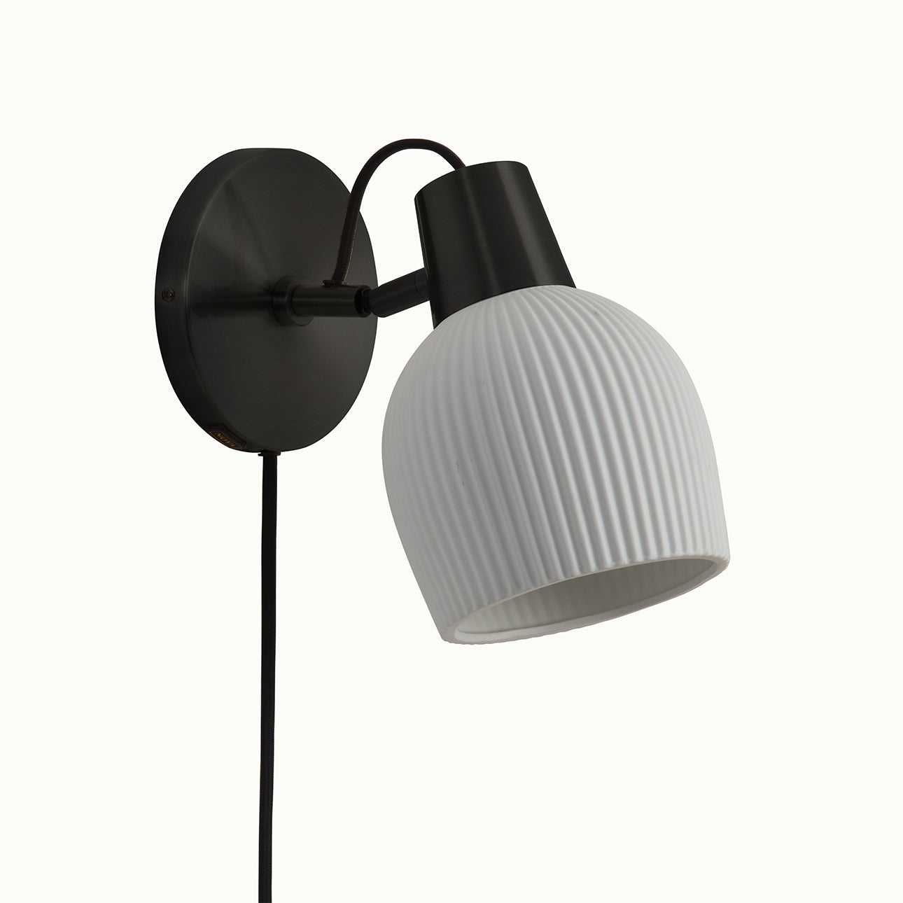 Petaluma Bone Porcelain Wall Sconce – Matte Black Wall Sconce NOVA of California   