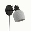 Petaluma Bone Porcelain Wall Sconce – Matte Black Wall Sconce NOVA of California   