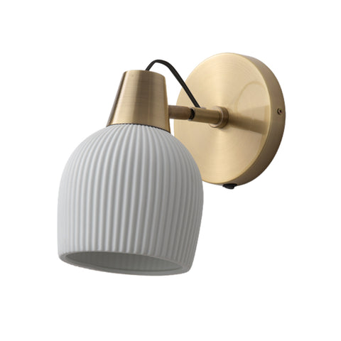 Petaluma Bone Porcelain Wall Sconce – Weathered Brass Wall Sconce NOVA of California   