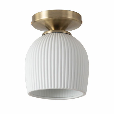 Petaluma Bone Porcelain - Semi Flush Mount Flushmount NOVA of California   