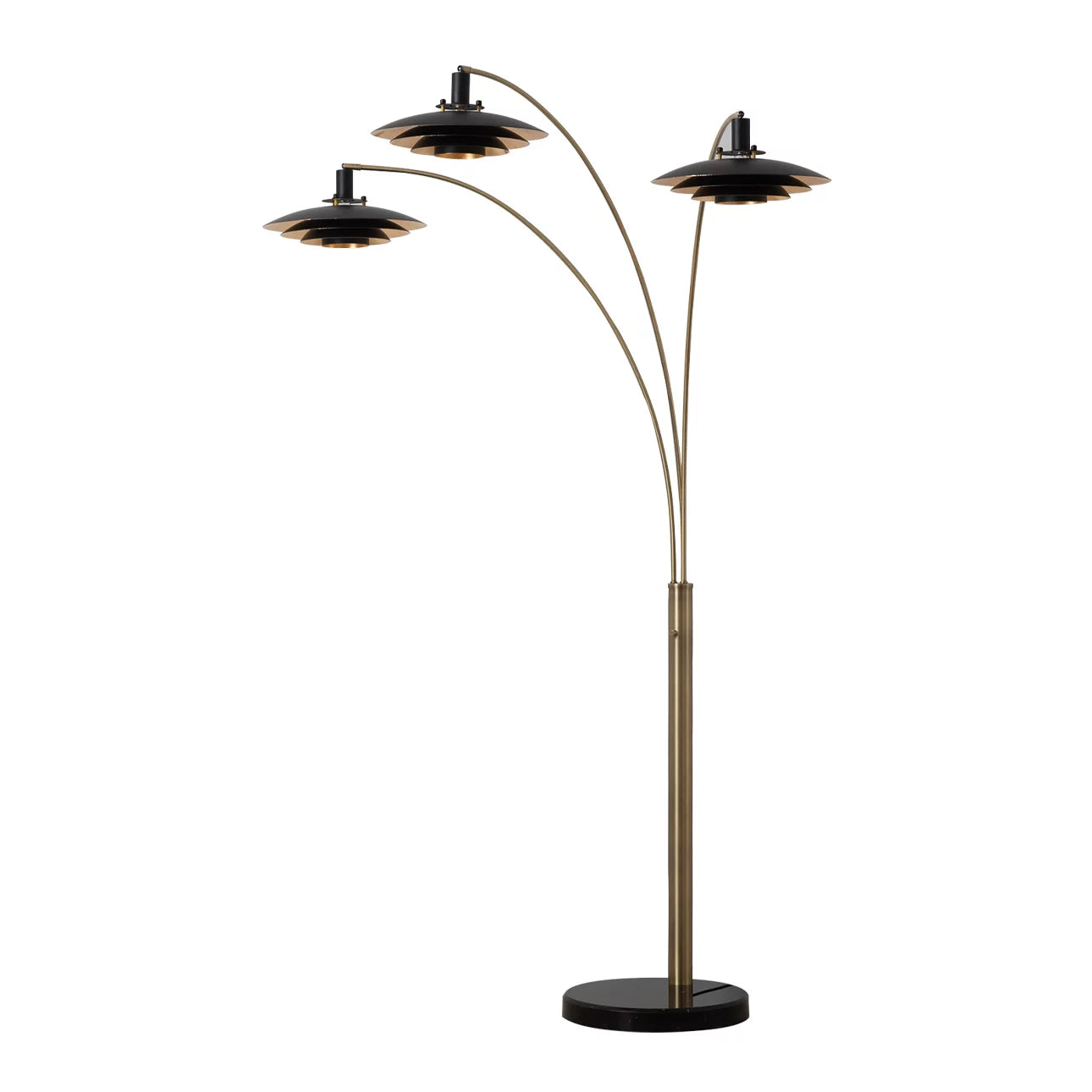 Rancho Mirage 3 Light Arc 84″, Weathered Brass - Floor Lamp Floor Lamp NOVA of California   