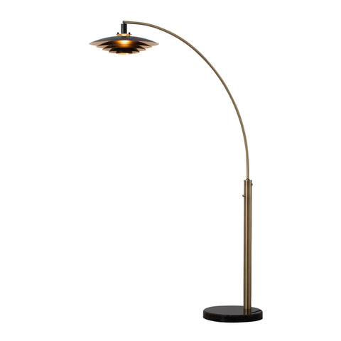 Rancho Mirage 1 Light Arc - Floor Lamp Floor Lamp NOVA of California Gold  