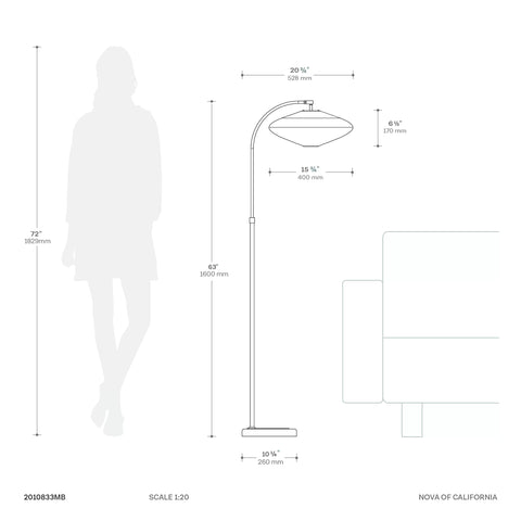 Roswell - Floor Lamp Floor Lamp NOVA of California   