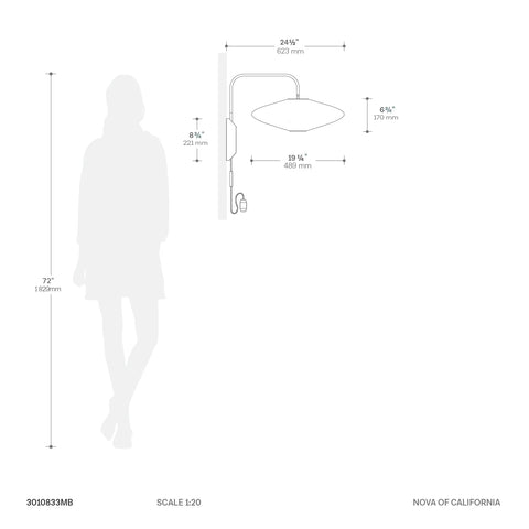 Bedroom Wall Sconces - Roswell - Wall Sconce Wall Sconce NOVA of California   