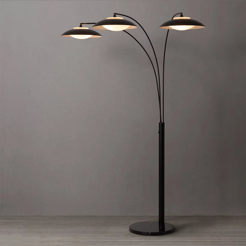 Saucer 3 Light Arc - Floor Lamp Floor Lamp NOVA of California   