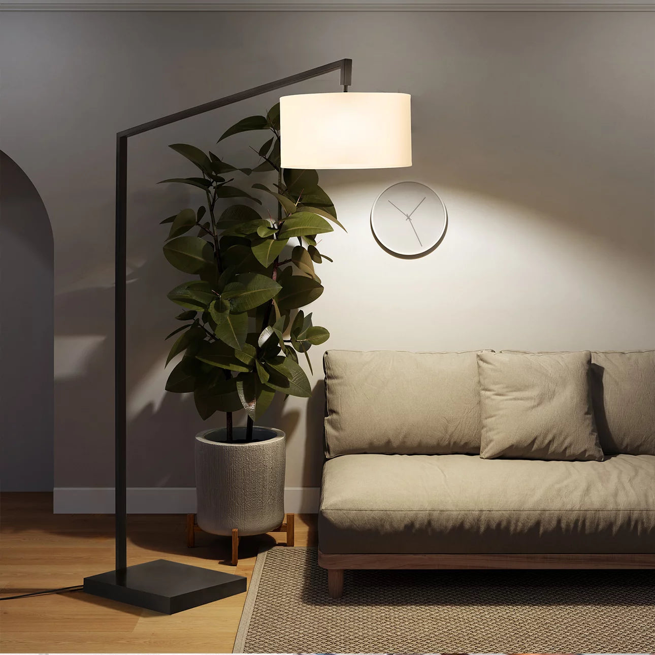 Stretch Chairside Arc - Floor Lamp Floor Lamp NOVA of California   