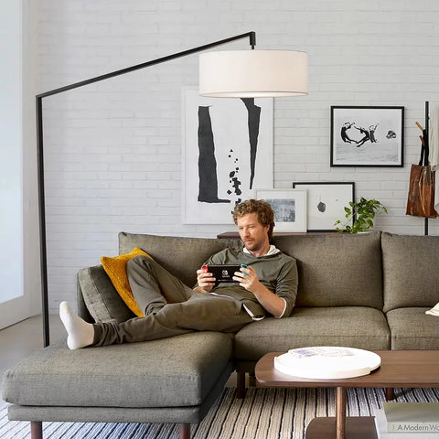 Stretch Arc Matte Black - Floor Lamp Floor Lamp NOVA of California   