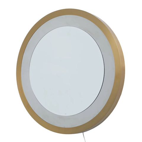 Starfall Vanishing infinity LED Round –  Wall Mirror Wall Mirror NOVA of California Gold  