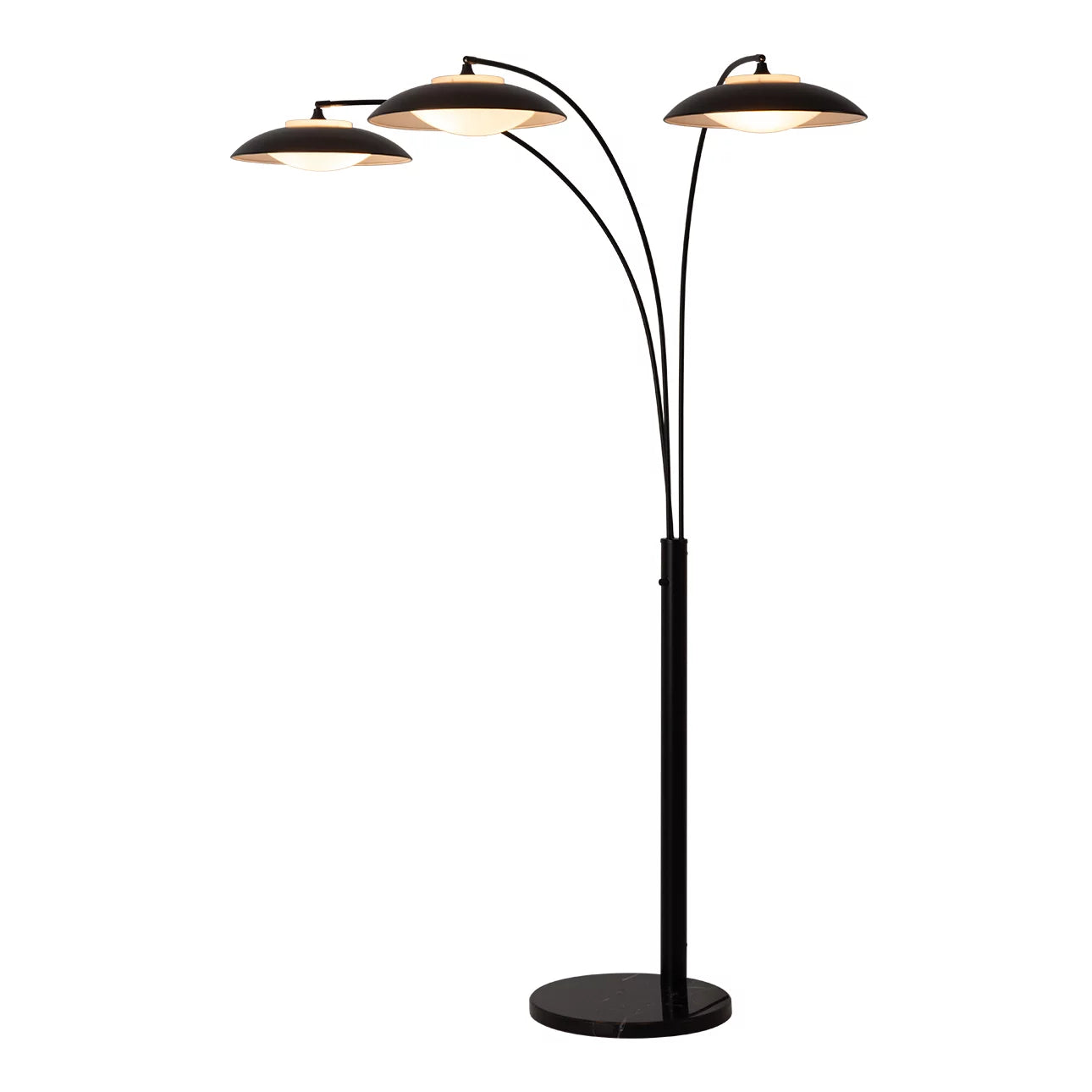 Saucer 3 Light Arc - Floor Lamp Floor Lamp NOVA of California   