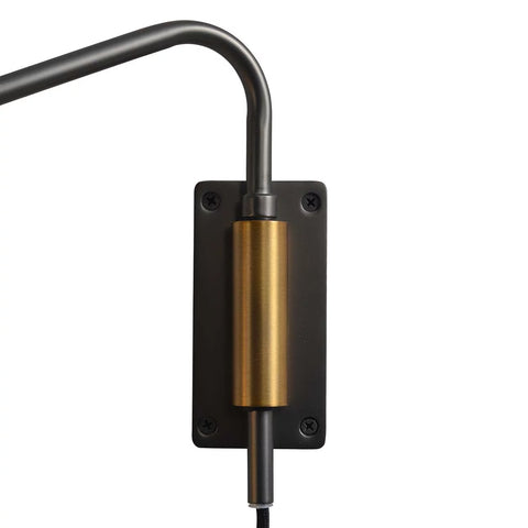 Swing Plug-in Wall Light – Brushed Brass Wall/Cieling Lamp NOVA of California   