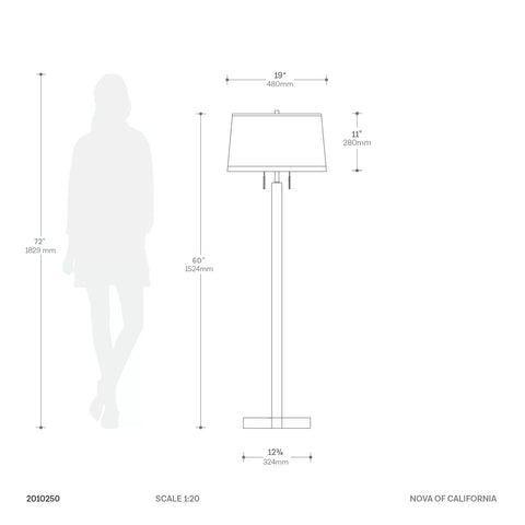 Swiss Cross - Floor Lamp Floor Lamp NOVA of California   