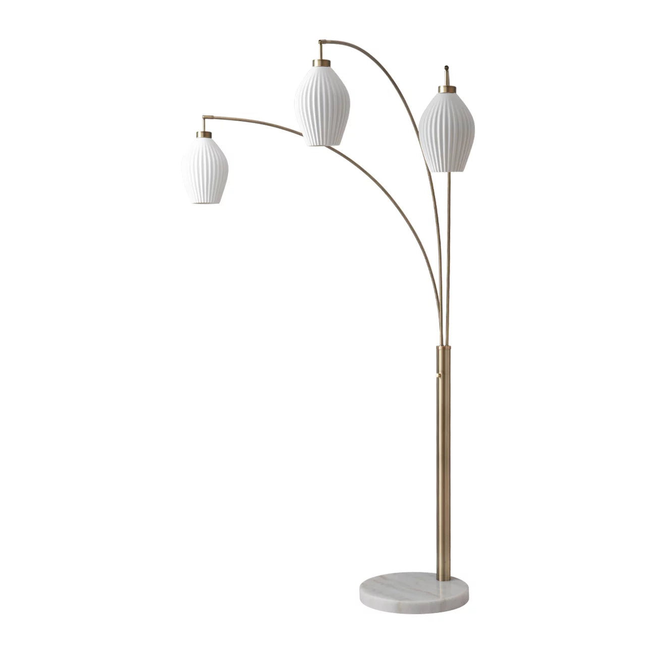 Santa Clara Bone Porcelain 3 Light - Floor Lamp Floor Lamp NOVA of California   