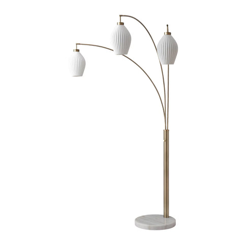 Santa Clara Bone Porcelain 3 Light - Floor Lamp Floor Lamp NOVA of California   