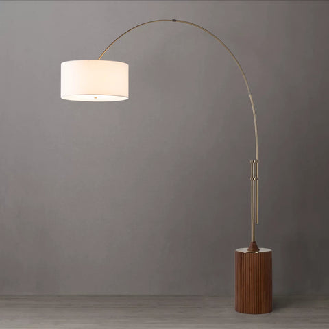 Tambo Arc Dark Walnut - Floor Lamp Floor Lamp NOVA of California   
