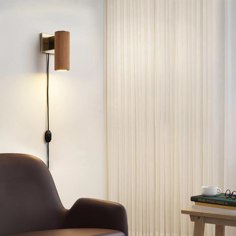 Tambo Plug-In Wall Sconce – Natural Ash Wall Sconce NOVA of California   
