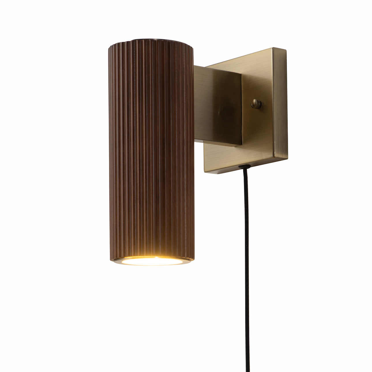 Tambo Plug-In Wall Sconce - Dark Walnut Wall Sconce NOVA of California   