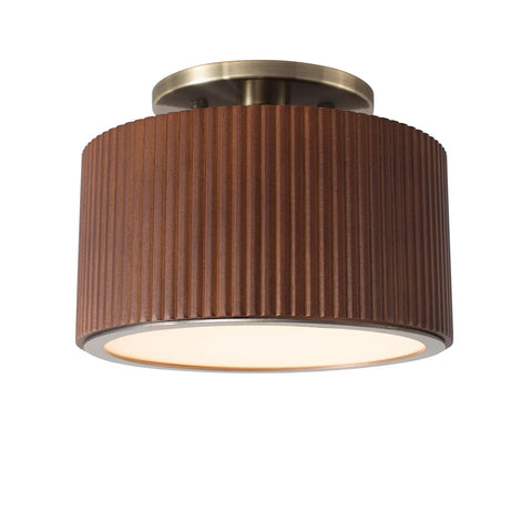 Tambo - Semi Flush Mount Flushmount NOVA of California Dark Walnut  