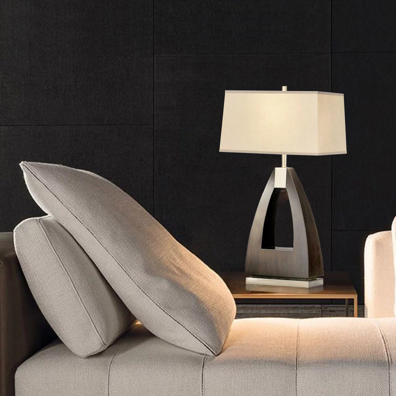 Trina Pecan Wood - Table Lamp Table Lamps NOVA of California   