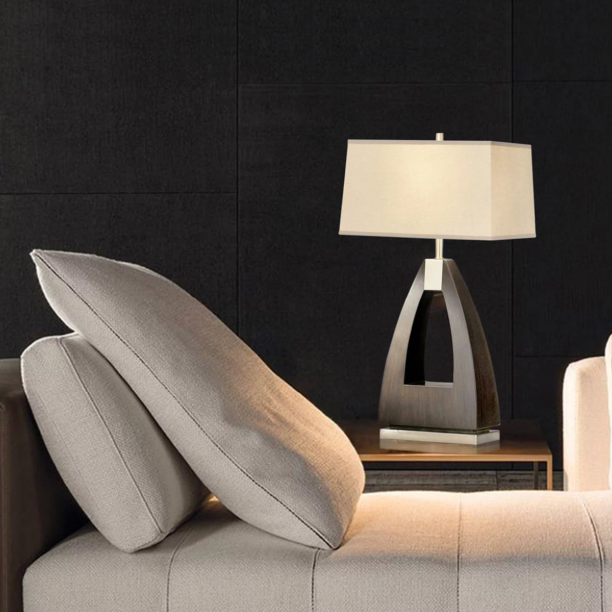 Trina Pecan Wood - Table Lamp Table Lamps NOVA of California   