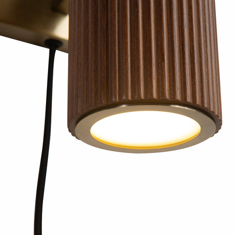 Tambo Plug-In Wall Sconce - Dark Walnut Wall Sconce NOVA of California   