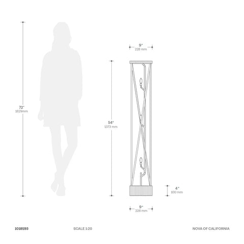 Torque Accent - Floor Lamp Floor Lamp NOVA of California   