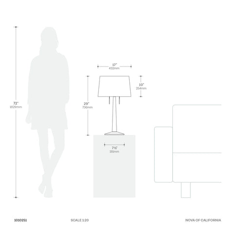 Taper - Table Lamp Table Lamps NOVA of California   