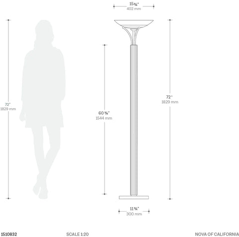 Tambo Torchiere - Floor Lamp Floor Lamp NOVA of California   