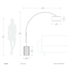 Tambo Arc Dark Walnut - Floor Lamp Floor Lamp NOVA of California   