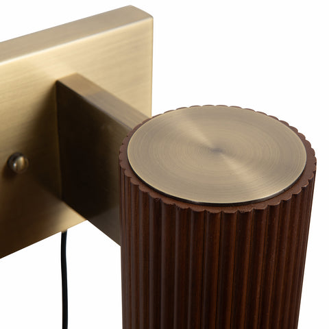 Tambo Plug-In Wall Sconce - Dark Walnut Wall Sconce NOVA of California   