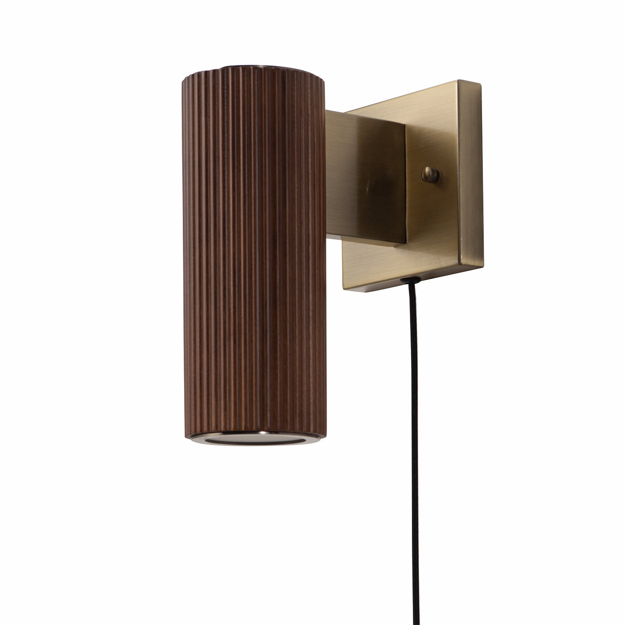 Tambo Plug-In Wall Sconce - Dark Walnut Wall Sconce NOVA of California   