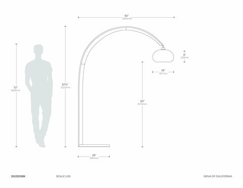 Vaulted Arc - Peter Morelli Floor Lamp Floor Lamp NOVA of California   