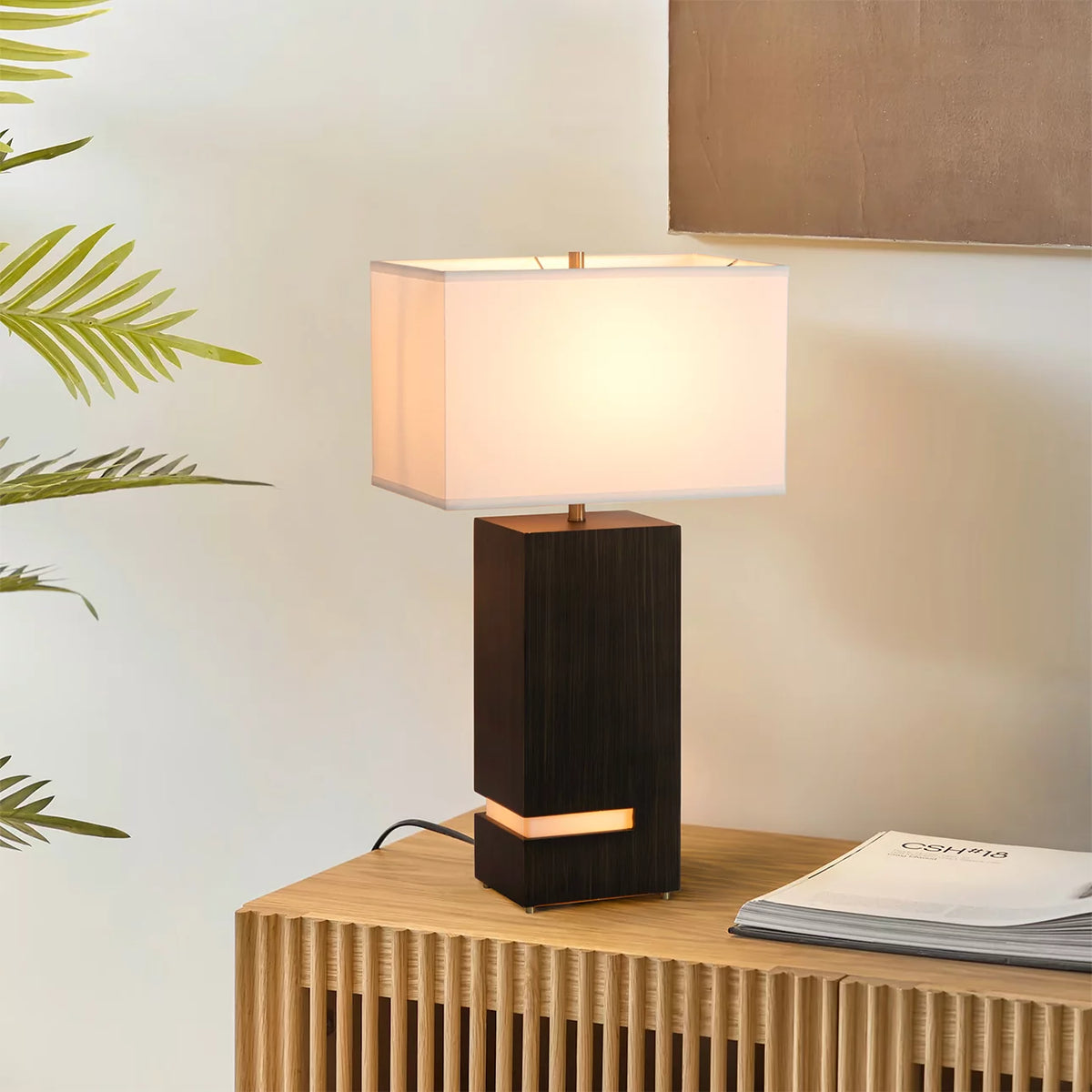 Zen Standing Nightlight Gilded Ebony - Table Lamp Table Lamps NOVA of California   